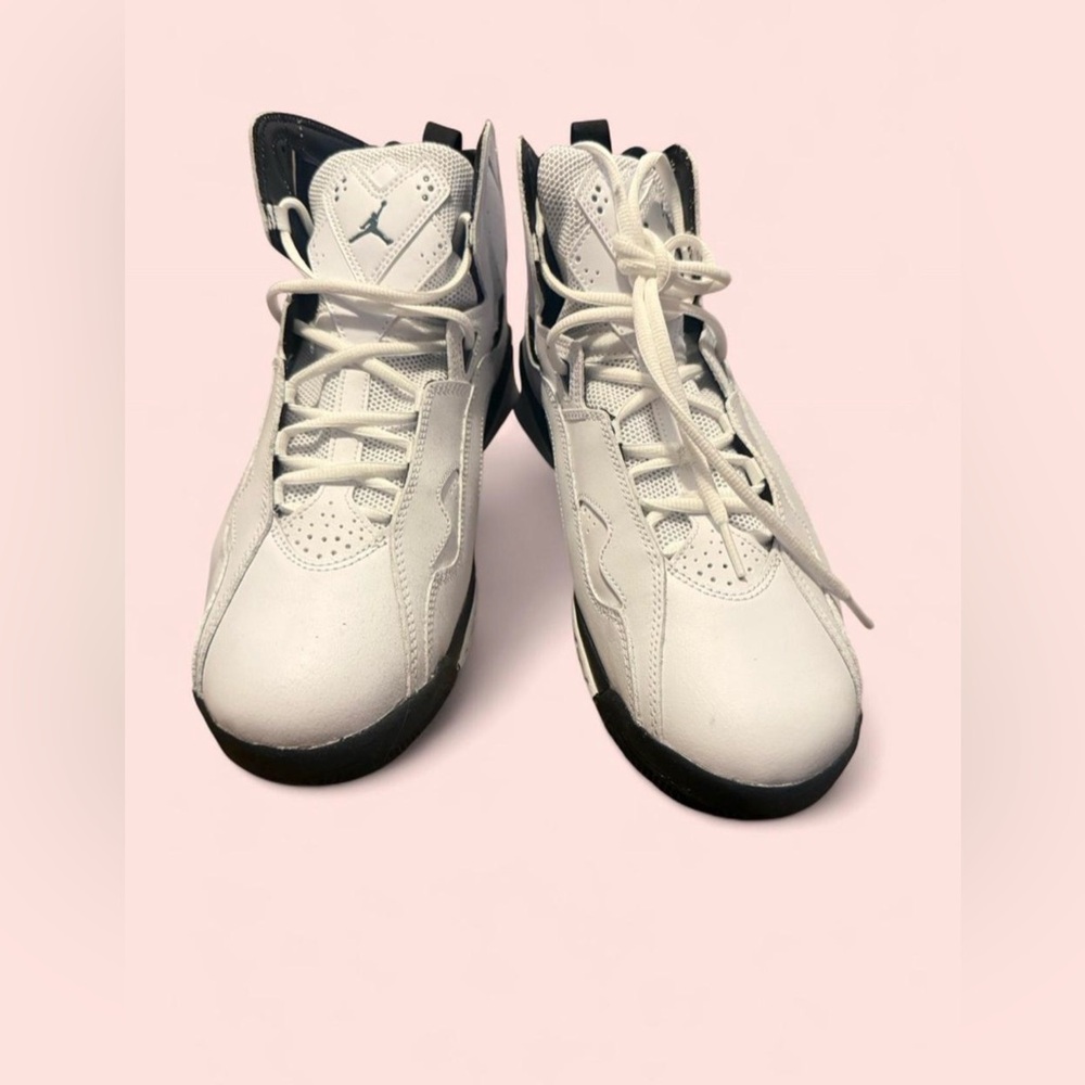 Jordan True Flight White and Black Oxidized Green High-Top
